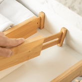 Divisória de Gavetas Ajustável Keep de Bambu 56cm - Ela Decora